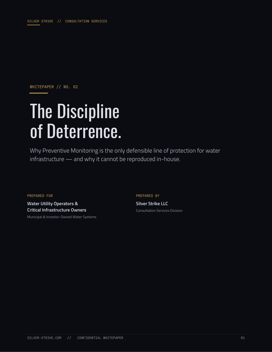 Cover of the Silver Strike whitepaper: The Discipline of Deterrence